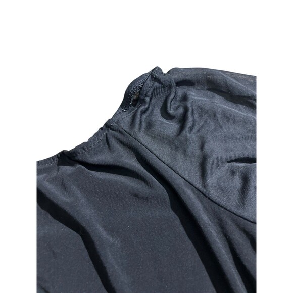 Y2K Anna Blouse Lace Up Front Black Whimsigoth Grunge Witchy Lightweight Sz 1X - Picture 12 of 16